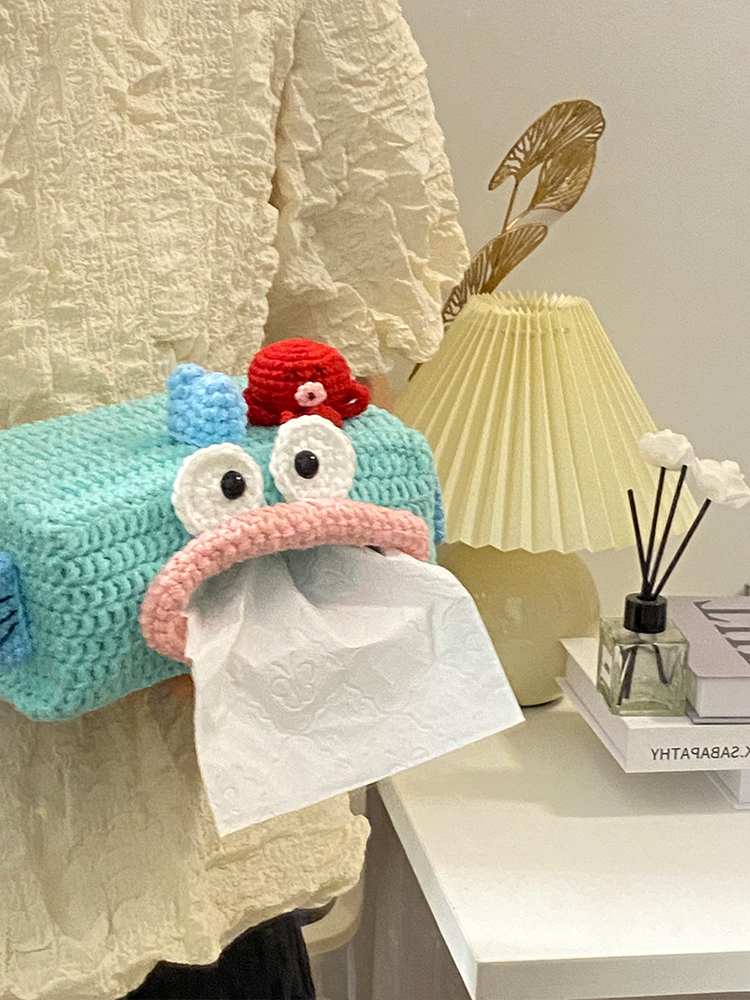 Title 2, Ugly Fish Handton Tissue Box Woven Diy Material...