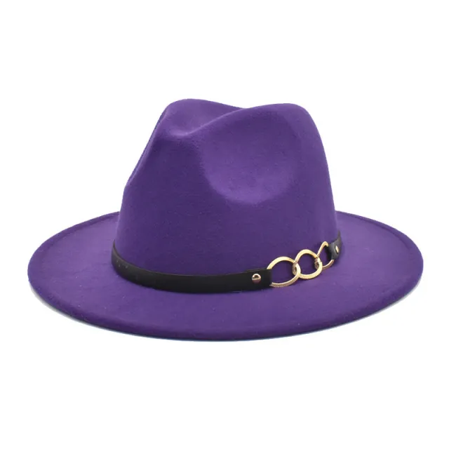 Women's Woolen Top Hat Belt Accessories Purple - Shop at LoveMi