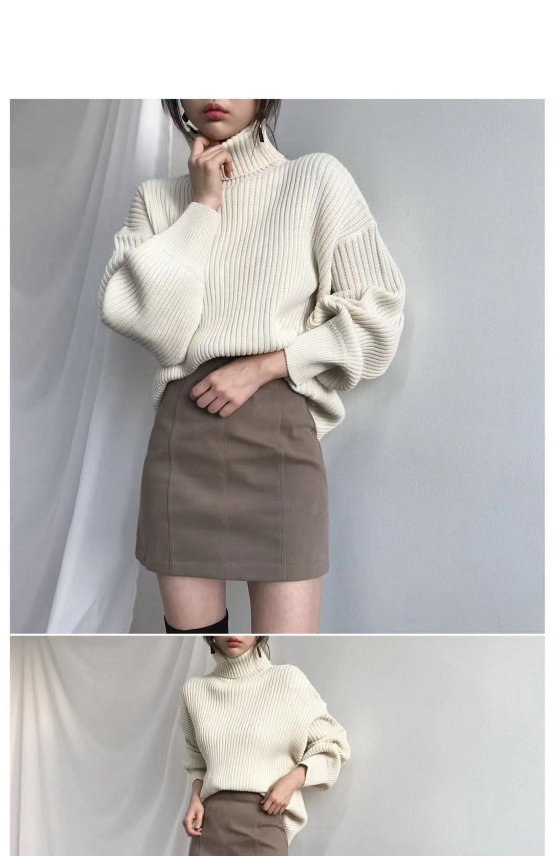 Sweater Ladies Outer Wear Loose And Thick High Collar