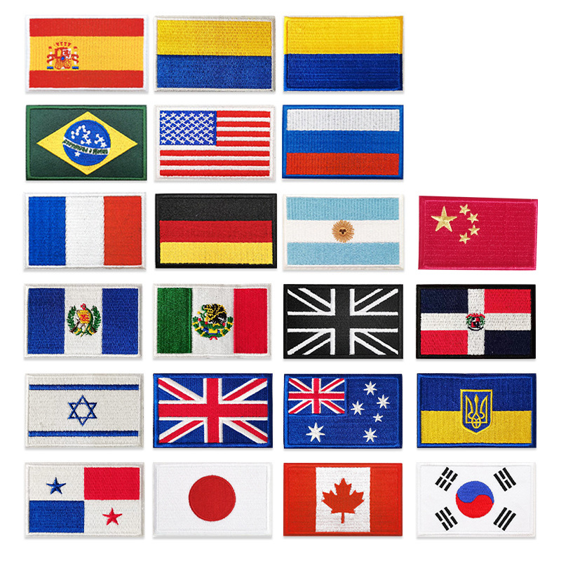 Embroidered National Flag Armband Hat Patch — image 1
