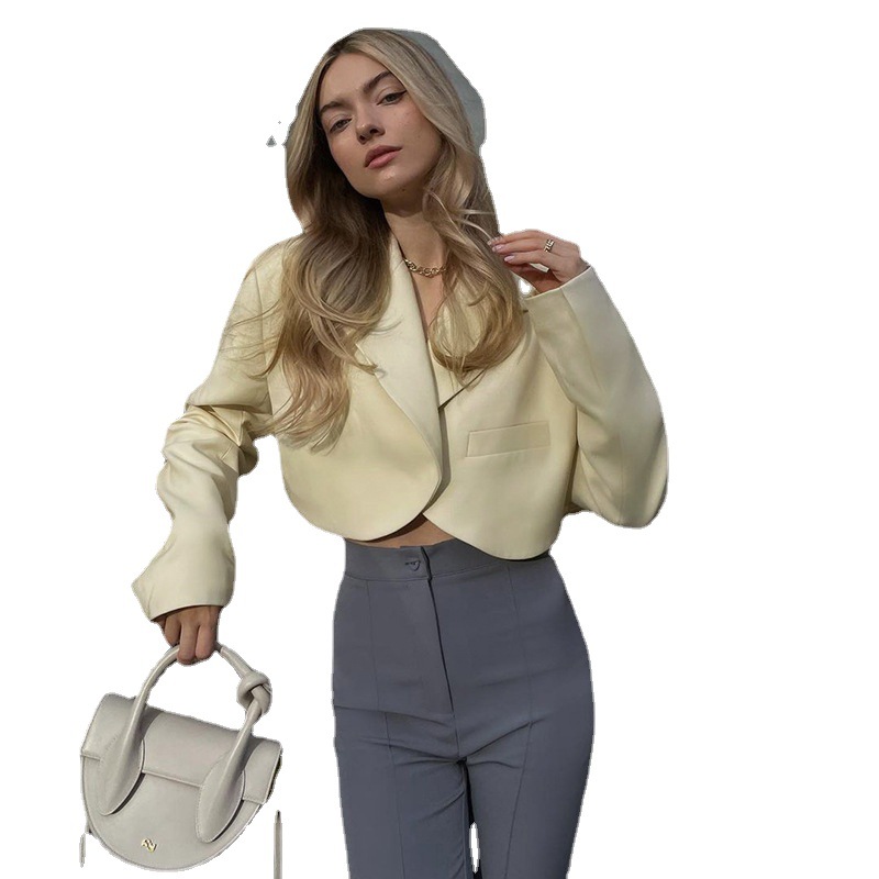 New Women's Personality Solid Color All-match Cardigan Short Coat