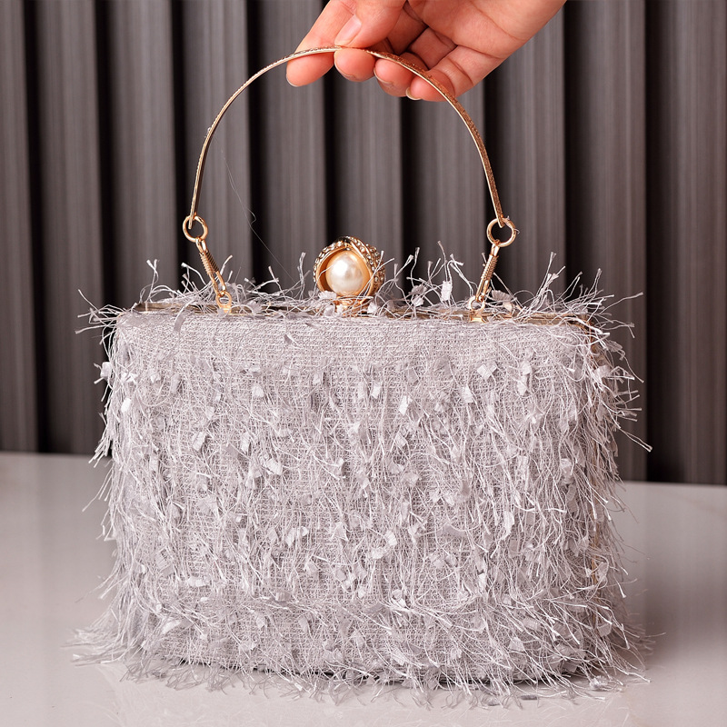 Tassel Handbags Women Dress Party Evening Bag Fashion Luxury Designer Square Bags Crossbody Shoulder Bag Ladies - Image 7