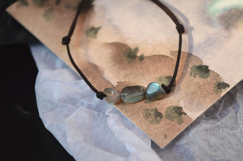Natural Irregular Gray Moonstone Delicate Lovely Bracelet