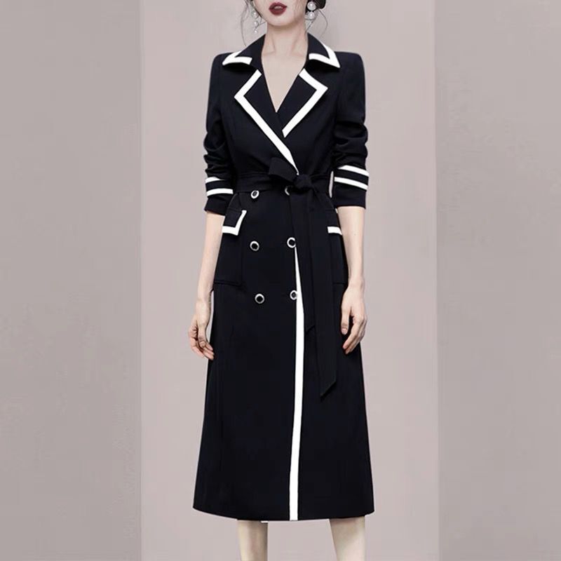Mid-length And Short Color Contrast Fashionable Jacket