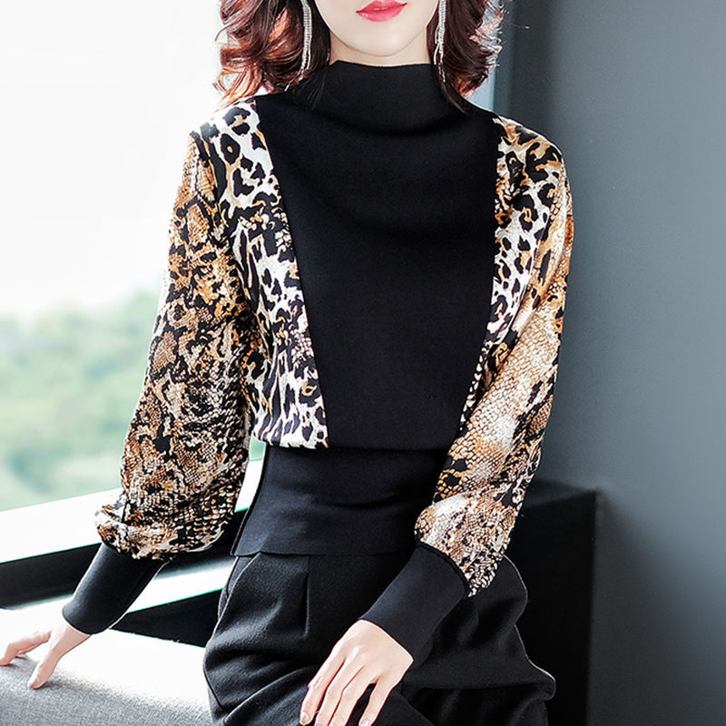 Title 1, Women Leopard Shirt Western Style Base Fashion