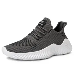Large Size Men's Shoes, Breathable Sports Shoes, Ultra-light Running Shoes, New Style - Grey - View 1