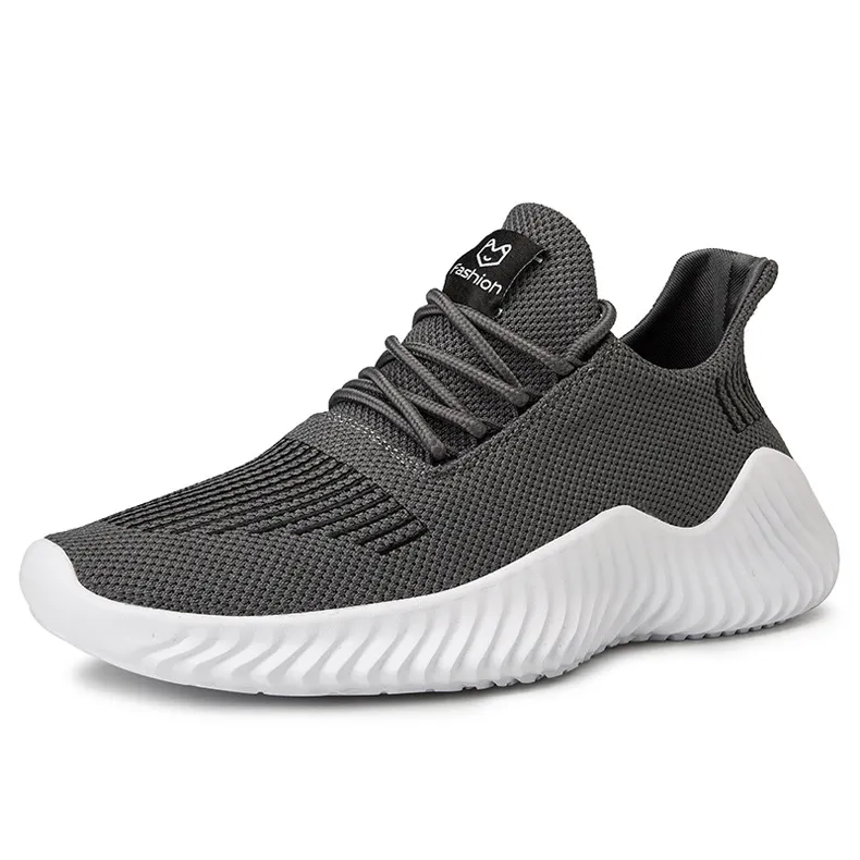Large Size Men's Shoes, Breathable Sports Shoes, Ultra-light Running Shoes, New Style - Grey