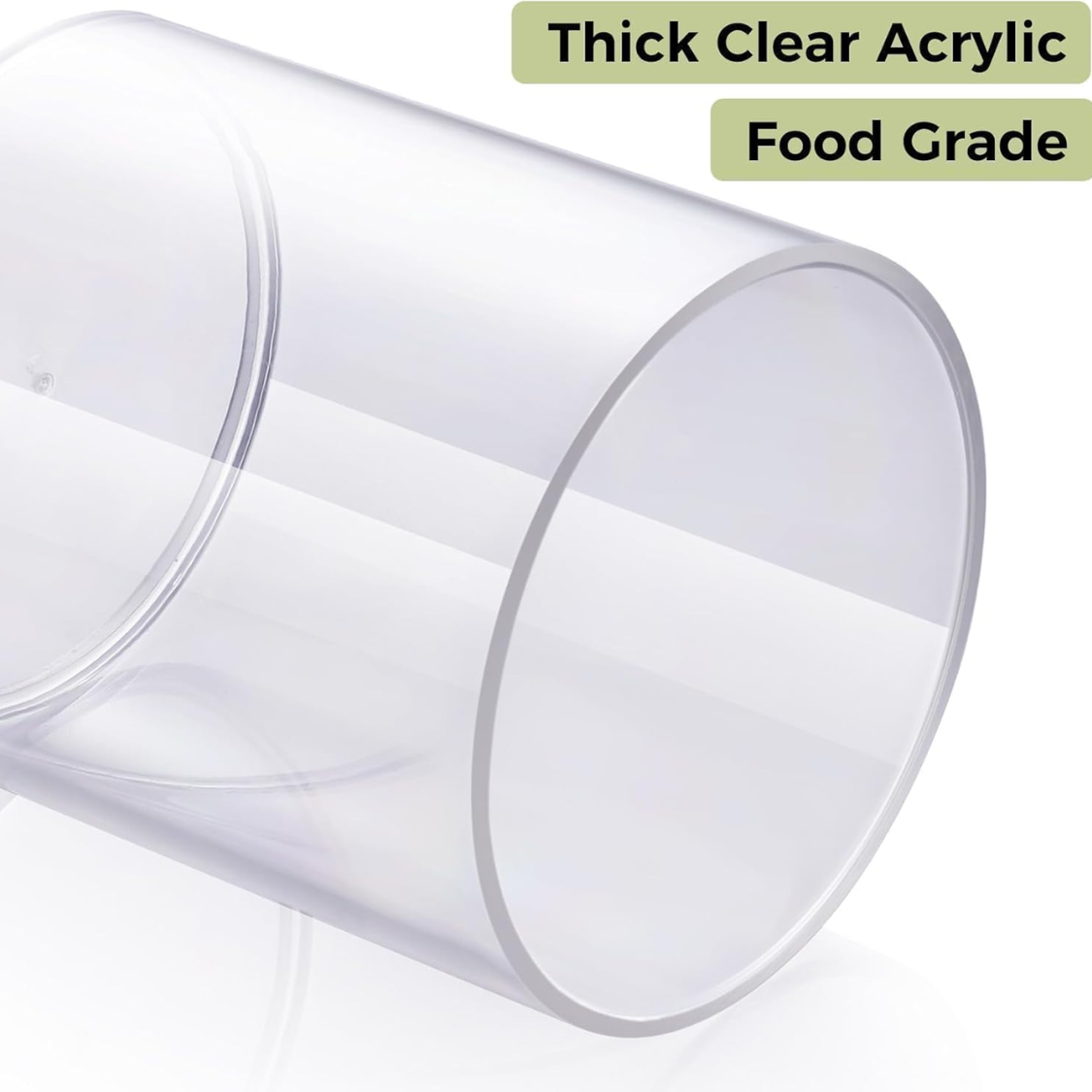 4 Pack Acrylic Qtip Holder Dispenser For Cotton Swabs, Balls, Pads, Floss Picks- Small Clear Acrylic Canister Apothecary Jar Set, Bathroom 6