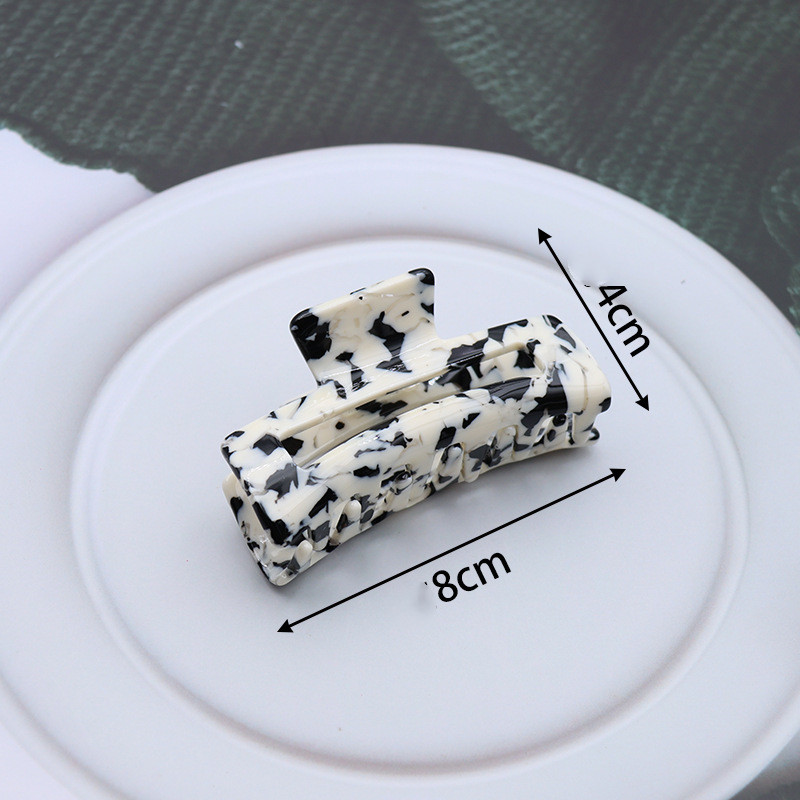 Acetate Medium Hollow Square Grab Clip 8cm