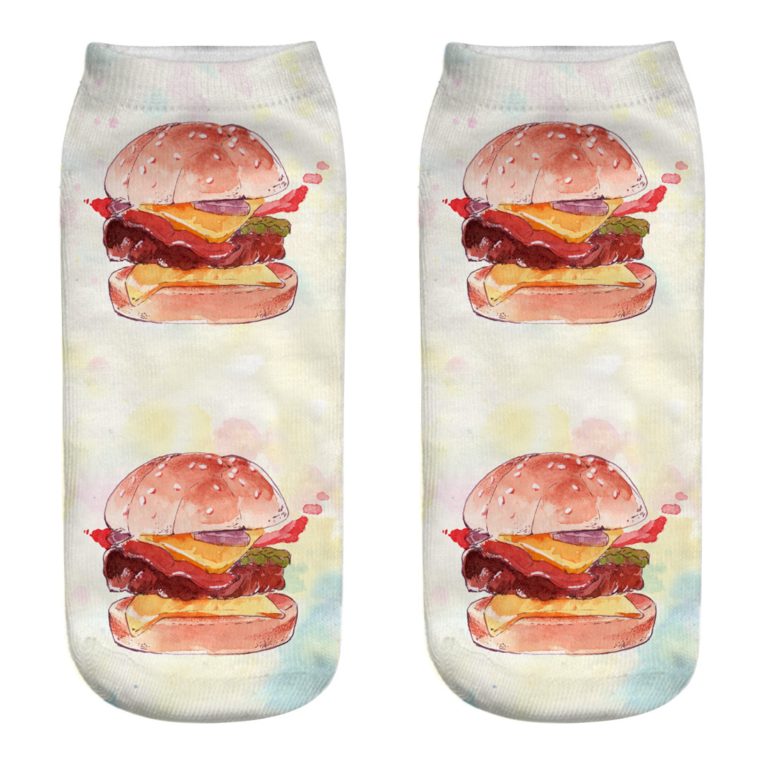 Title 10, Hamburger fries series 3D printing socks