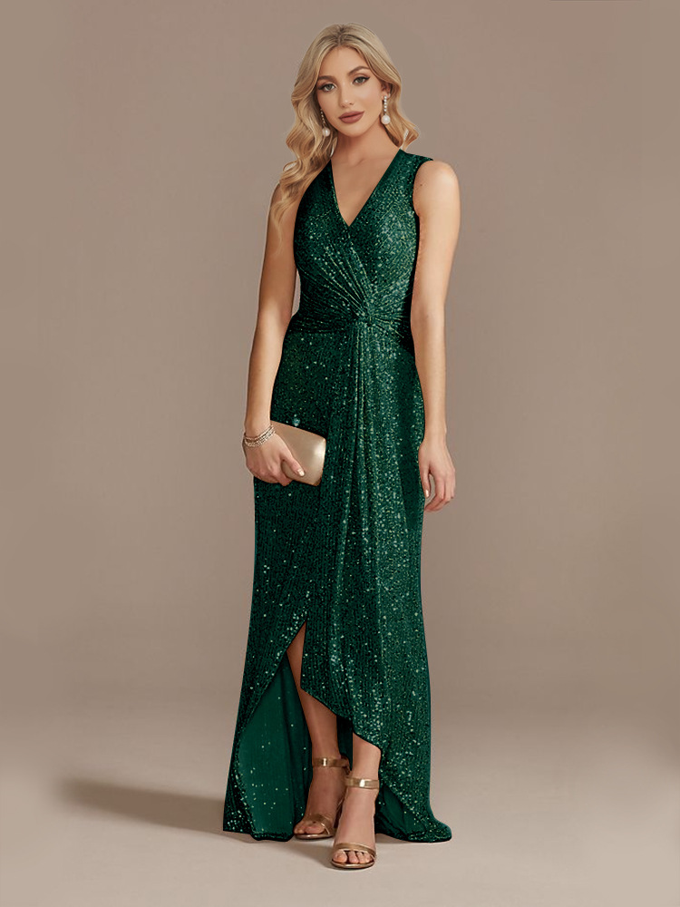 Sequin Twisted Evening Dress, picture 2 of 10