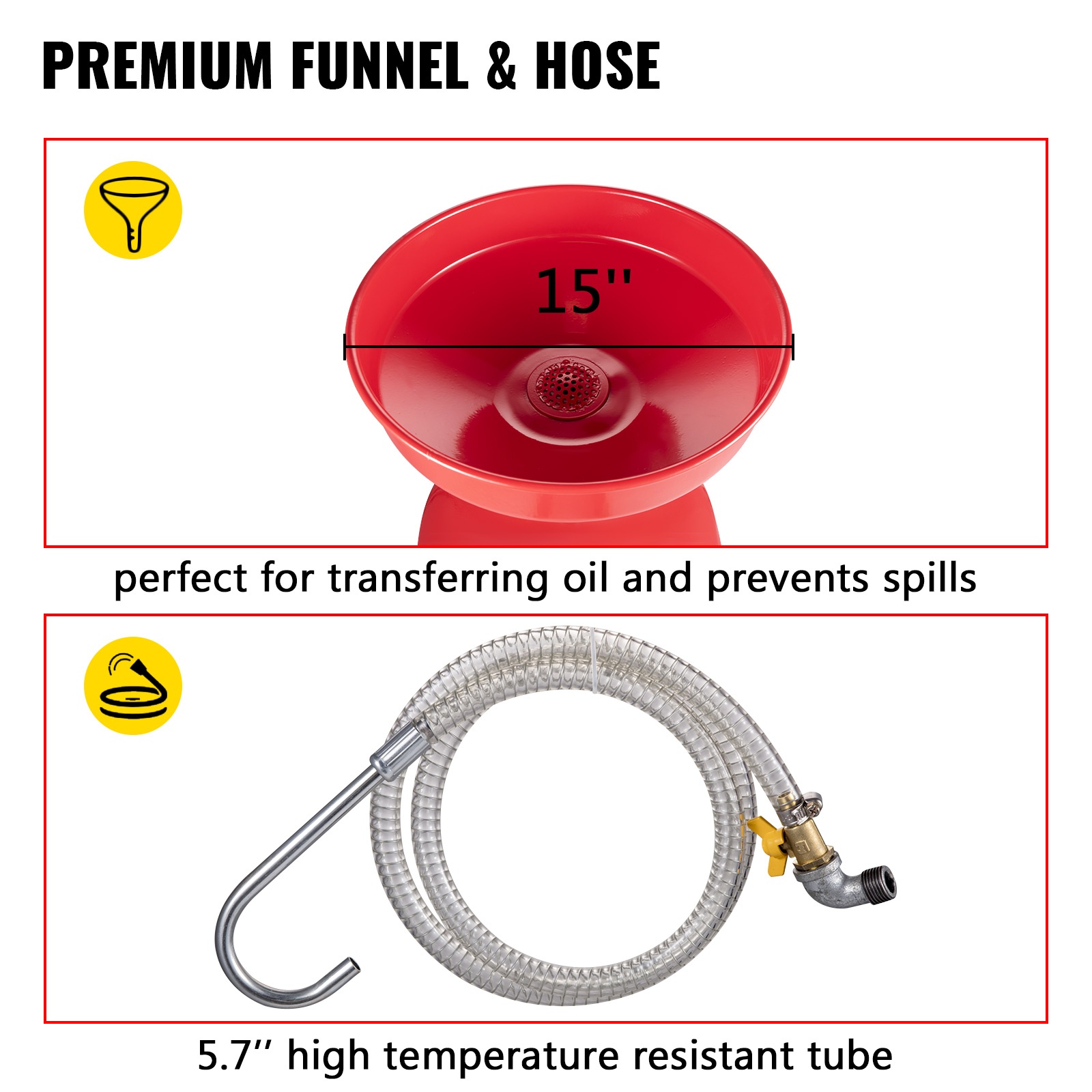 VEVOR Waste Oil Drain Tank 20 Gallon Portable Oil Drain Air Operated Drainer Oil Change, Oil Drain… image 4
