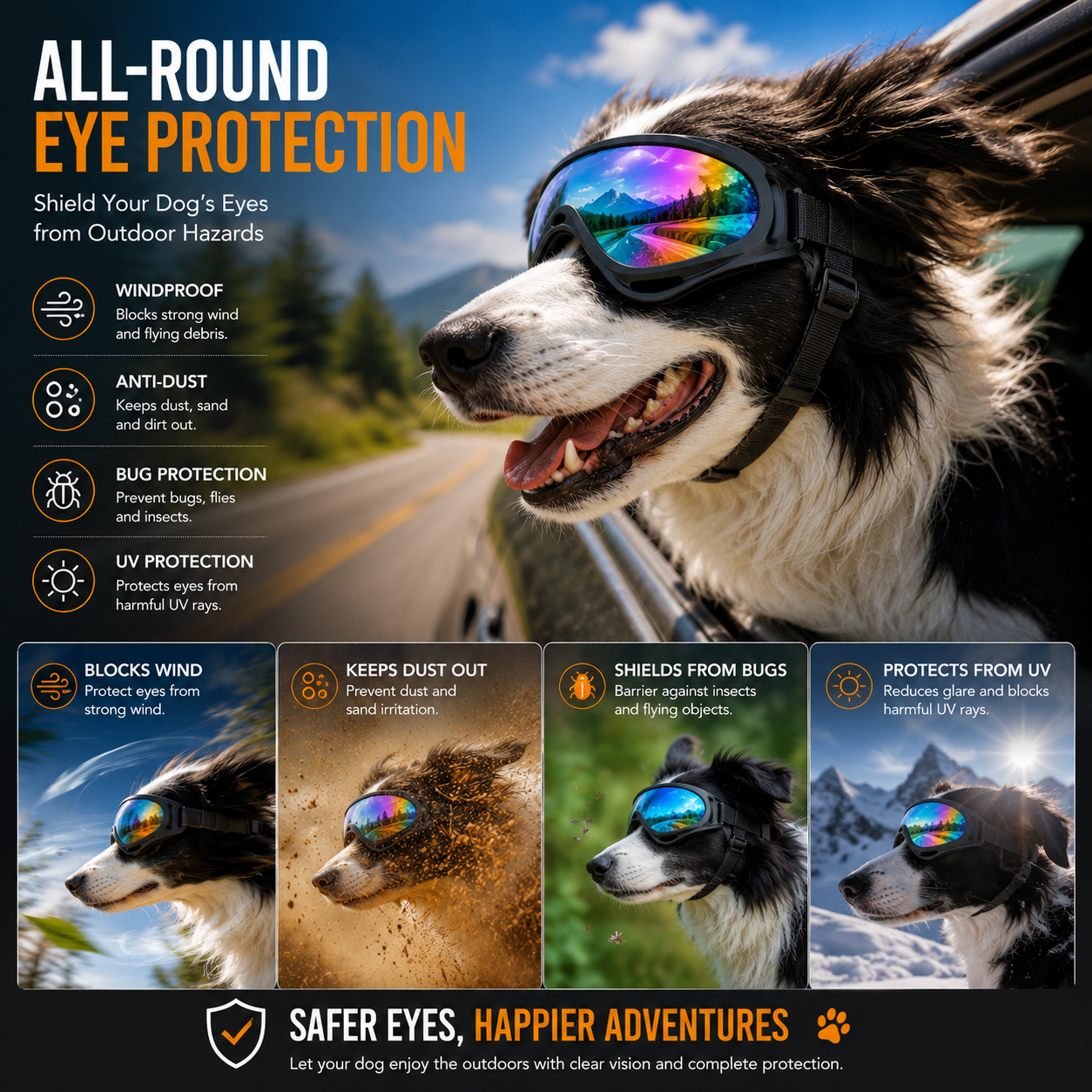 Dog Goggles For Medium & Large Dogs thumbnail 3