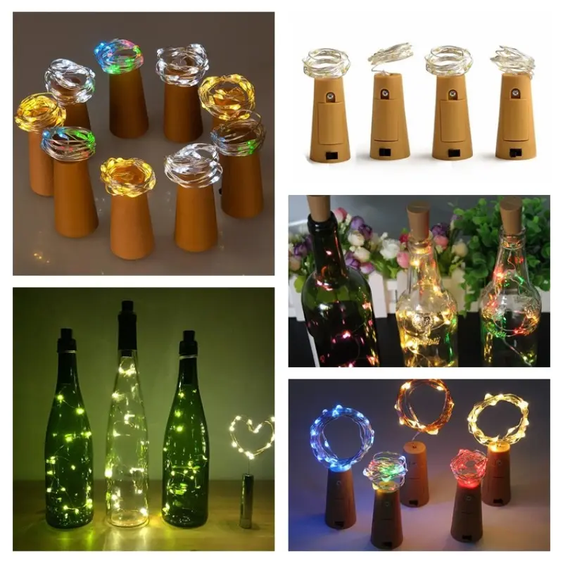 Wine Bottle Lights String 2M 20leds Christmas Decorations Copper