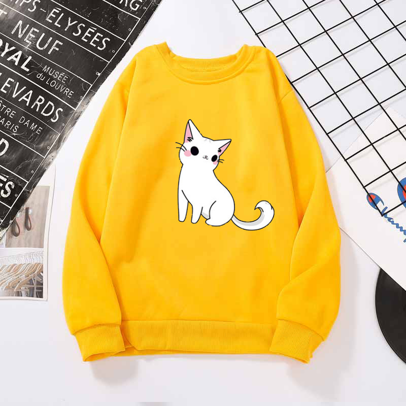 Title 2, Printed cute cat hoodie