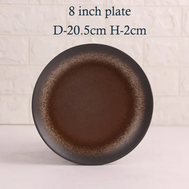 Customized Vintage Porcelian Tableware Creative Ceramic 8Inch Plate - Shop at LoveMi