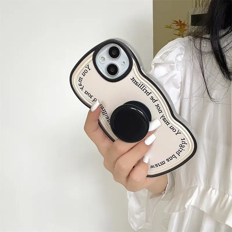 Ring English Twist Bracket Mobile Phone Case