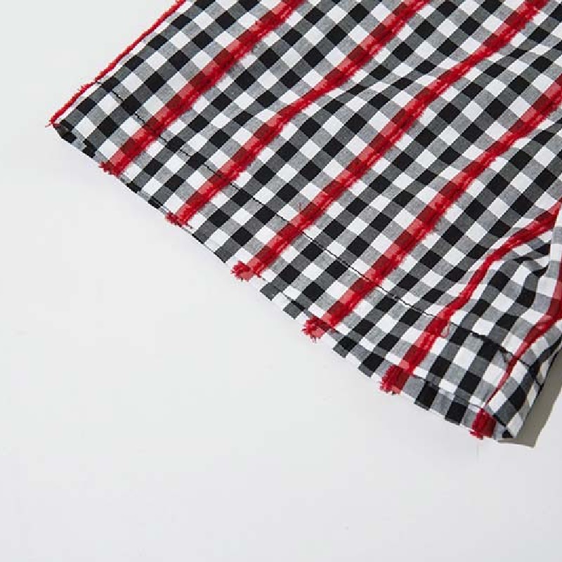 Title 1, American Vintage Plaid Color Blocking Print Sho...