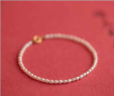 Natural Freshwater  Grain Small Pearl Bracelet Female Winter Superfine Beads