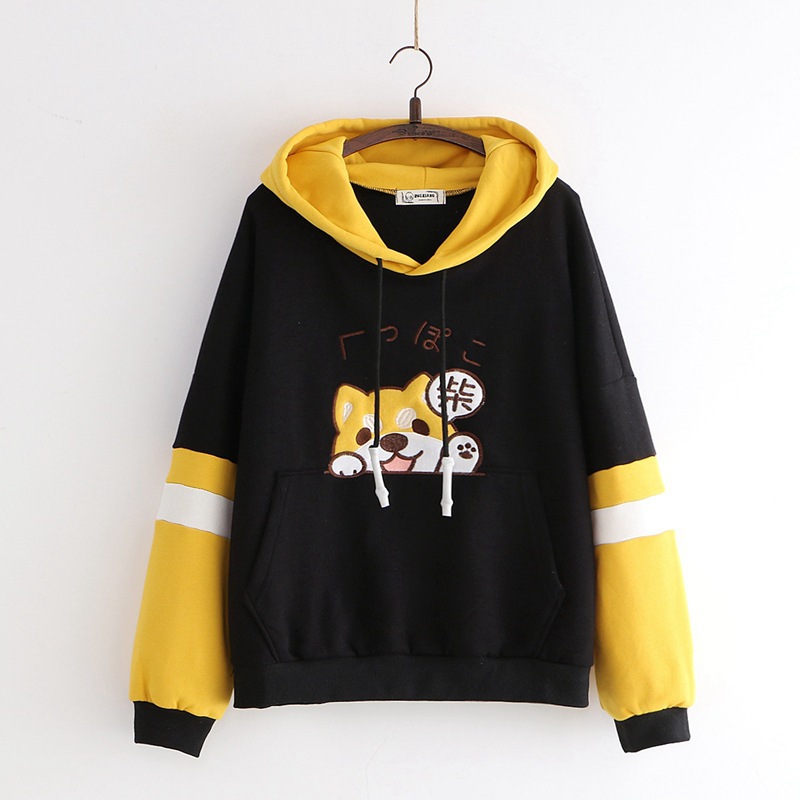 Title 3, Ladies cartoon hooded pullover warm sweater