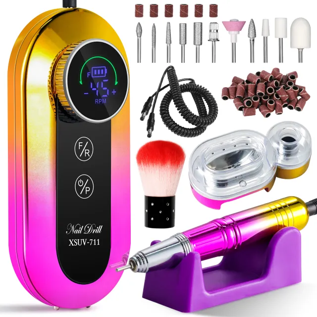 45000RPM Professional Nail Drill Kit, Nail Polishing Machine Includes Polishing Head And Drill Head, Basic Nail Tool Kit. Nail File Machine Kit Use... Yellow - Shop at LoveMi