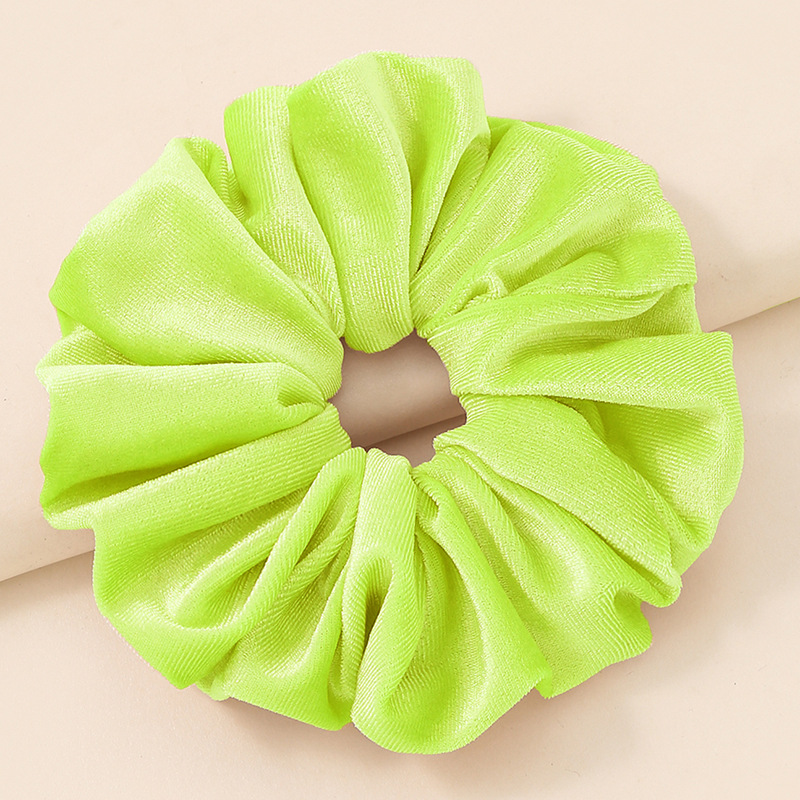 New Swan Fleece Solid Women's Hair Rope Fluorescent Green - Shop at LoveMi
