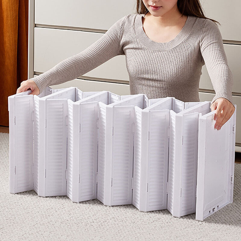 6 Tier Plastic Shoe Storage Box Stackable Foldable Boxes Trainers Organiser — image 2