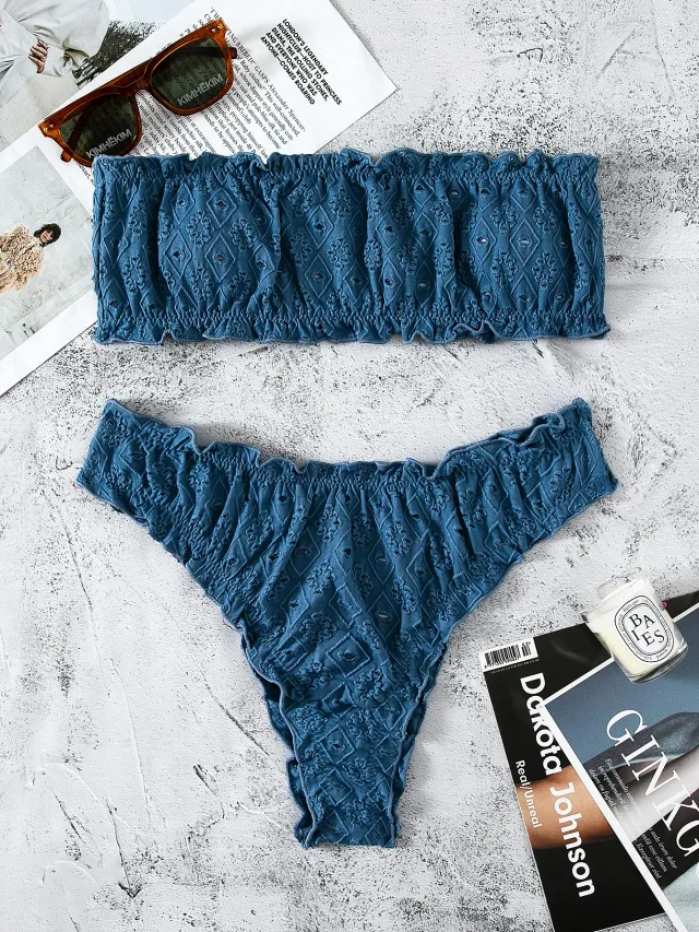European And American Bikini New Sexy Split Swimsuit Blue - Shop at LoveMi