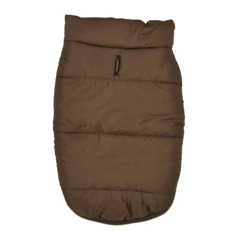 Autumn And Winter Thickened Warm Cotton Coat Dog Vest Padded Jacket - Coffee
