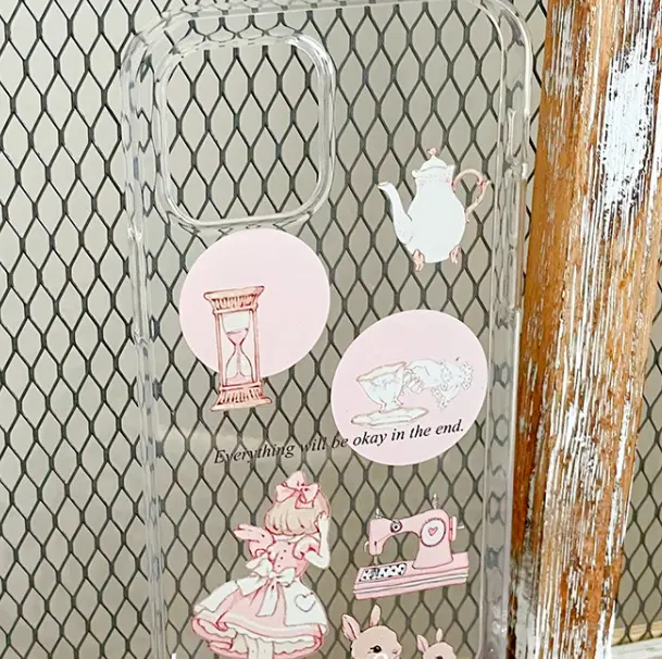 Transparent Phone Case For Literary Girl