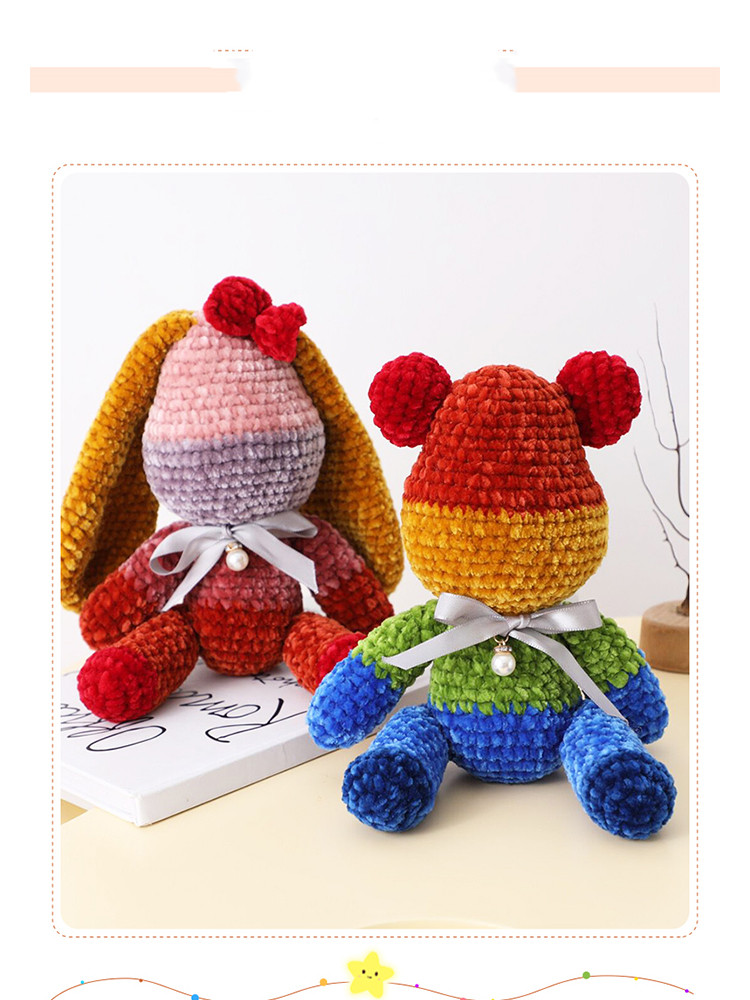 Pair of knitted dolls