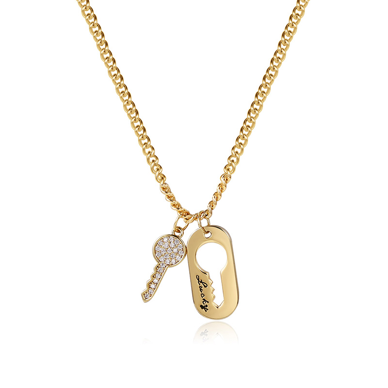 Key Lock Necklace Temperament Female Net Red Necklace