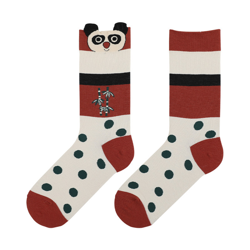 Title 3, Zoo cartoon illustration female socks cute tren...