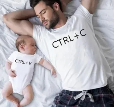New Family Parent-child T-shirts for Men and Women