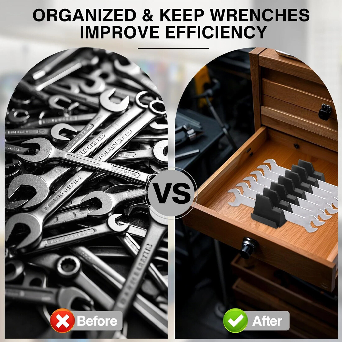 46 PCS Magnetic Wrench Organizer Widget Portable Tool Storage Shelf Practical UK — image 7
