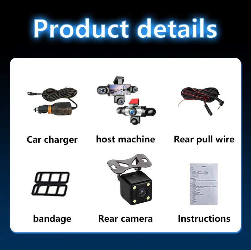 Five Camera Driving Recorder, 1080P High-definition Night
