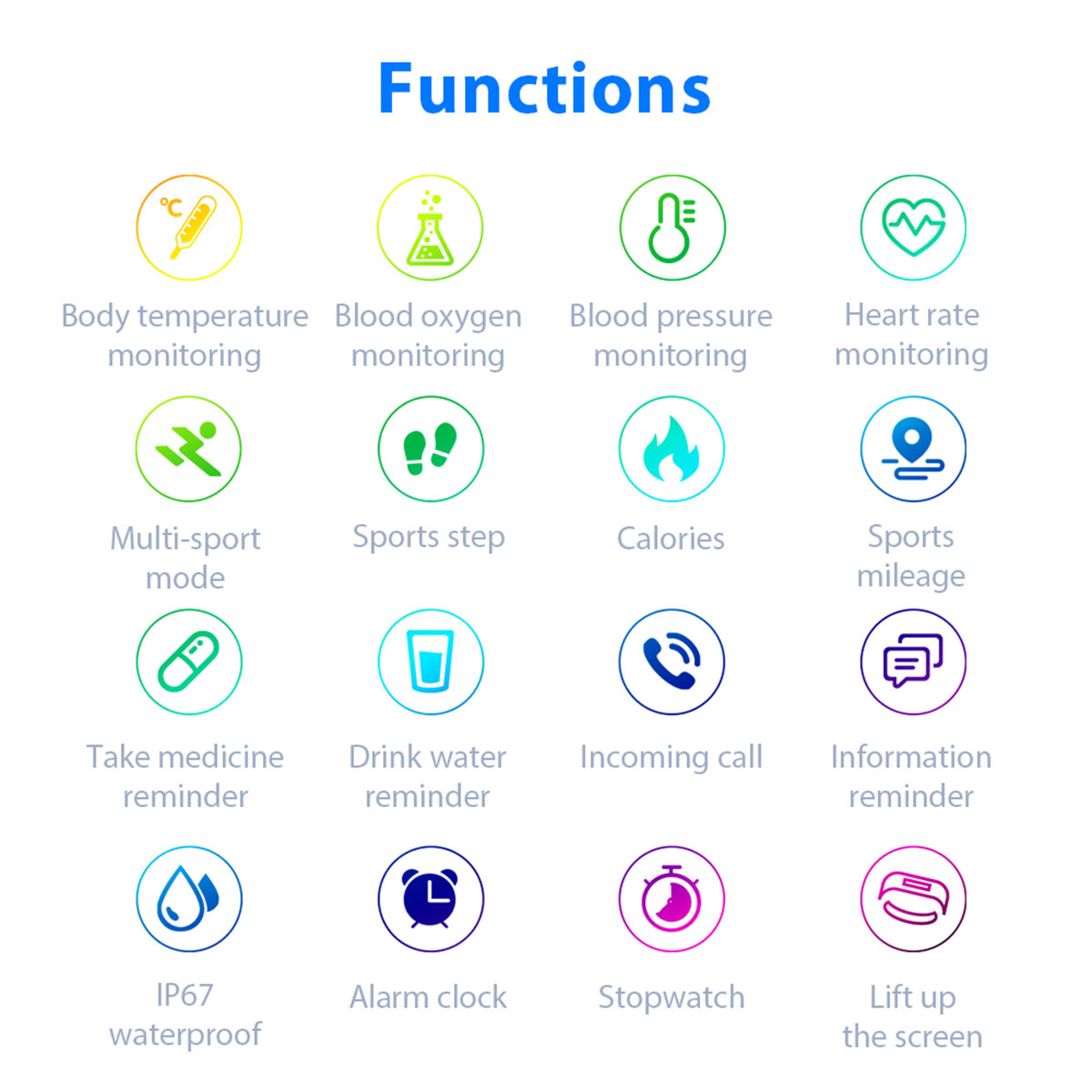 Pedometer Exercise Sleep Monitoring Multi-function Smart Bracelet - Image 21