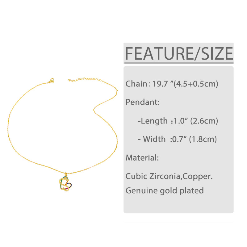 Jewelry Snake Love Necklace With Colored Zircon Necklace