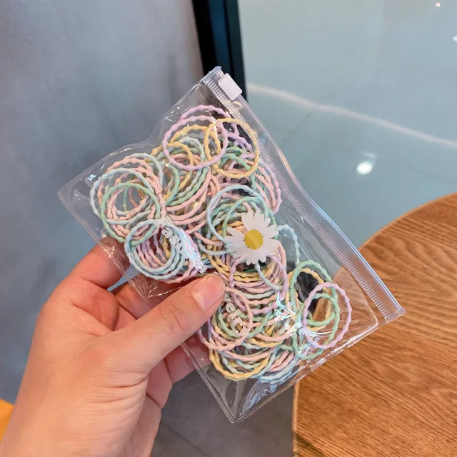 Girl Princess Color Head Hair Tie Rubber Band Bean Spring Color - Shop at LoveMi