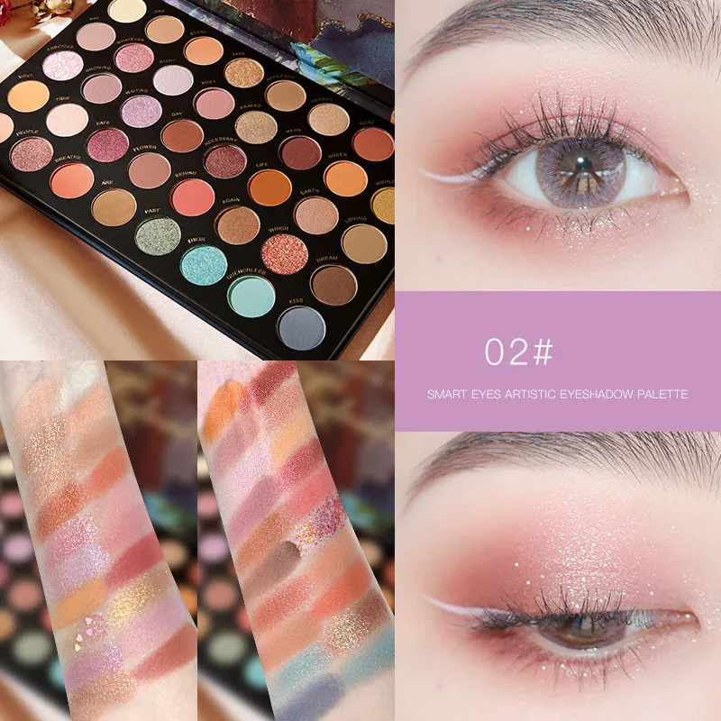 Multi-colour Eyeshadow Palette Student Pearly Earth Colour - Purple Drunk