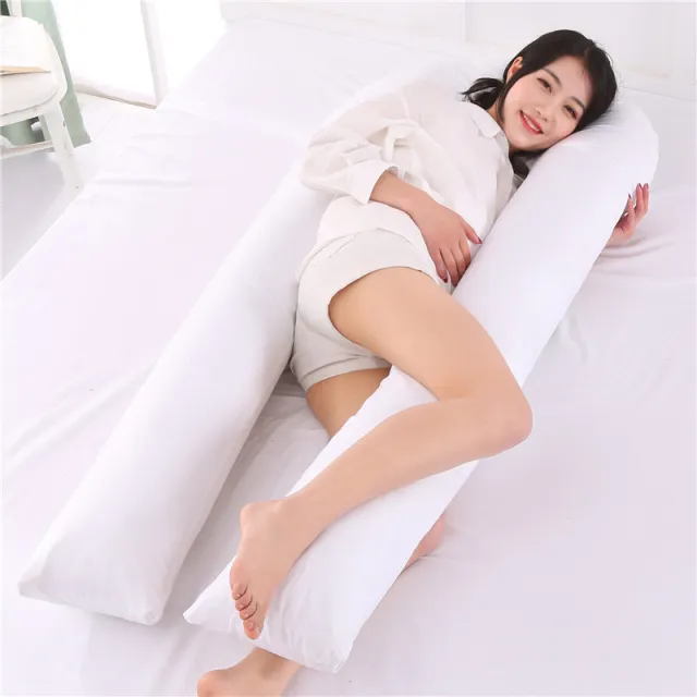 Side Sleeping Large U shaped Waist Pillow White - Shop at LoveMi