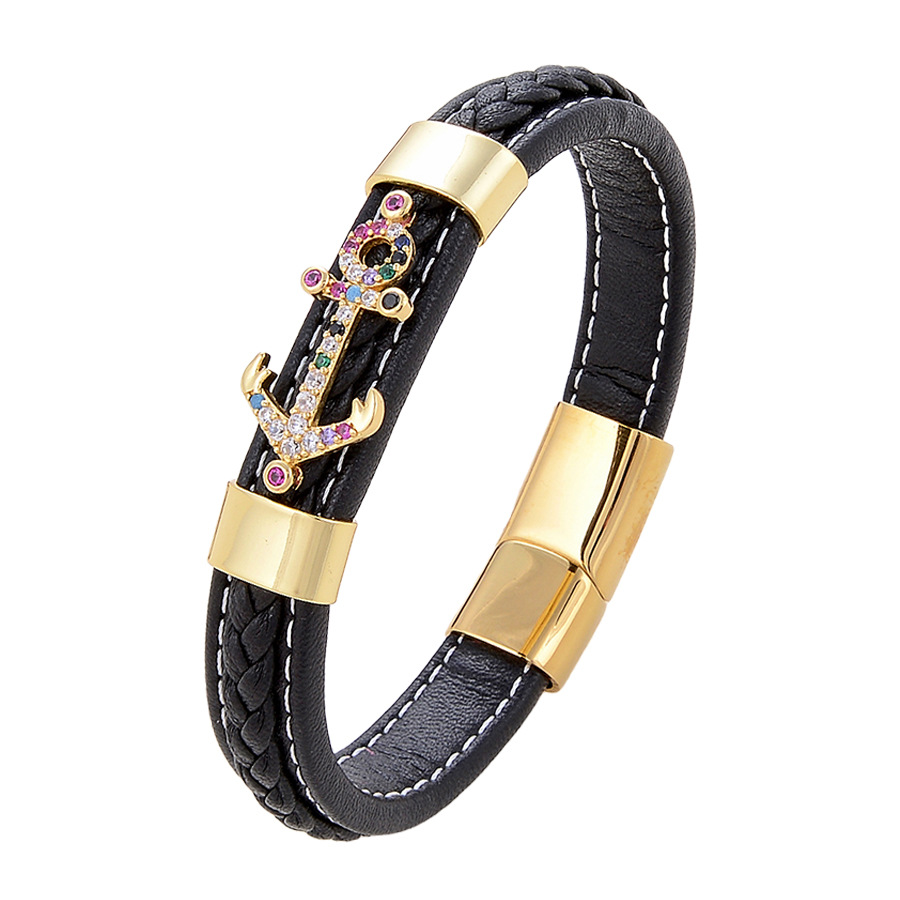 Title 1, Simple Leisure Metal Single-layer Leather Rope ...