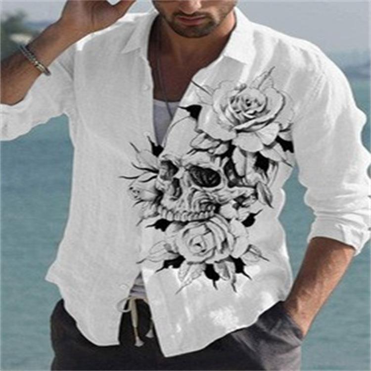 Title 5, Herren Street Temperament Langarmshirt mit 3D-S...