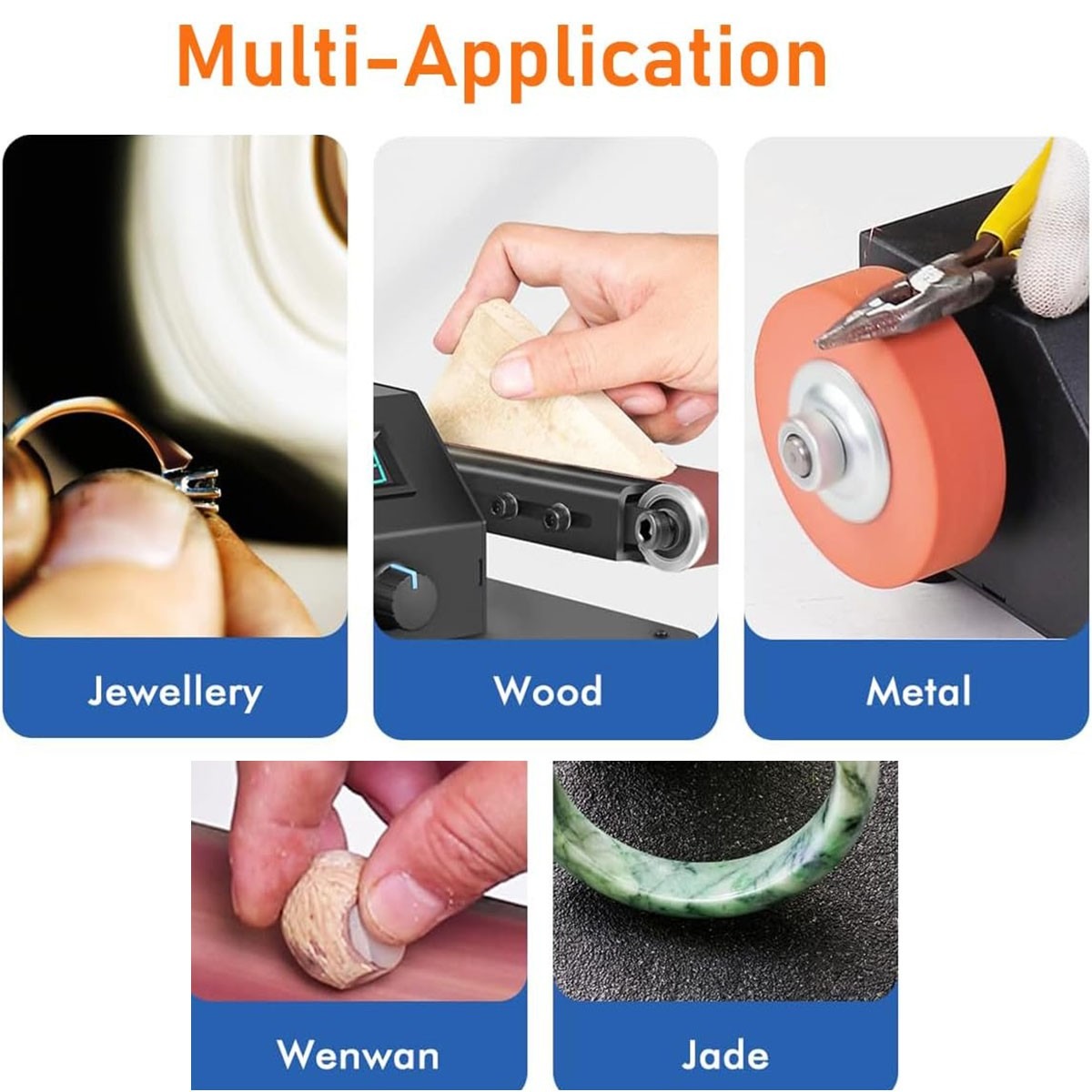 Mini Electric Belt Sander Grinder DIY Polishing Machine Sanding Tool Kit 220V