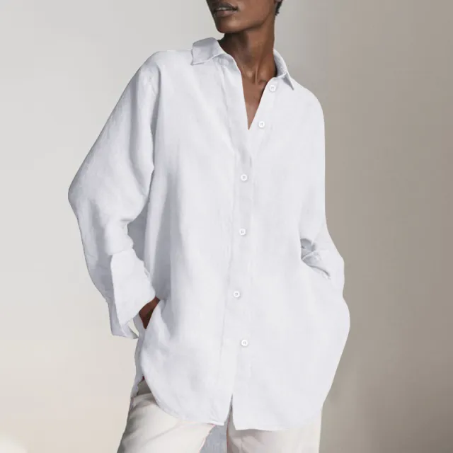 Vintage Shirt Button Up Waist Top White - Shop at LoveMi