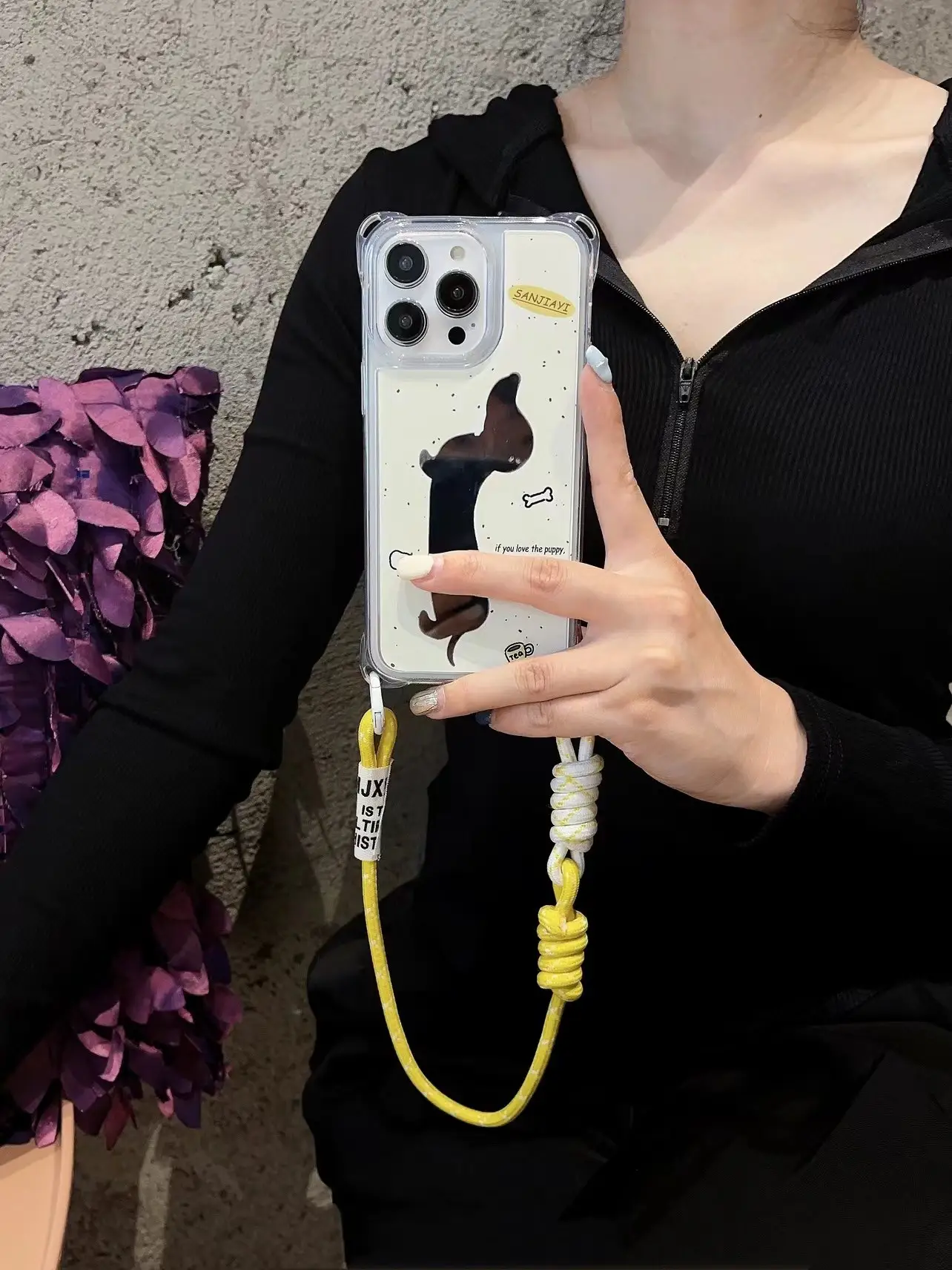 Dachshund Dog Mirror Strap Phone Case