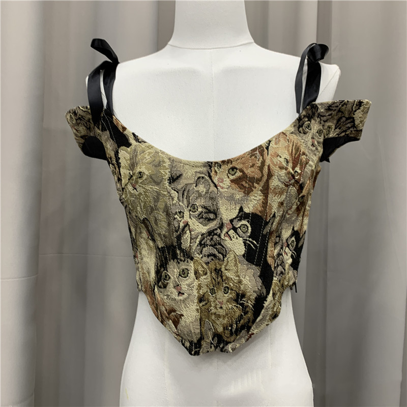 Lace-up Design Sense Personality Camisole Women