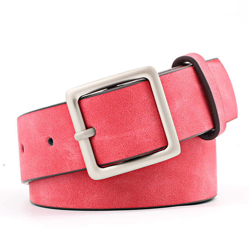 Title 17, All-match Square Buckle Pu Fashion Trend Belt