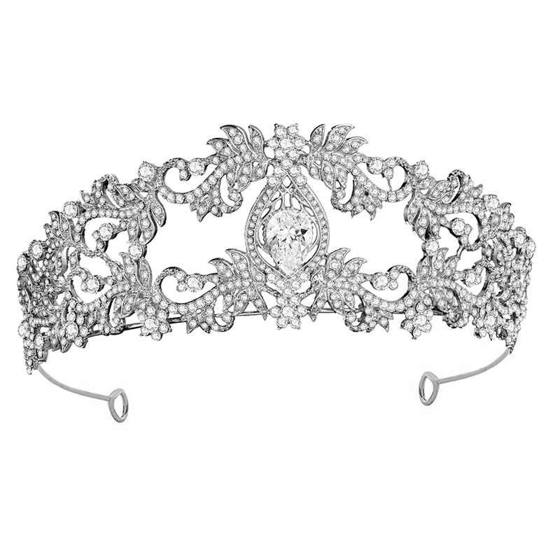 Crystal Wedding Crown Gold Double Alloy Silver - Shop at LoveMi