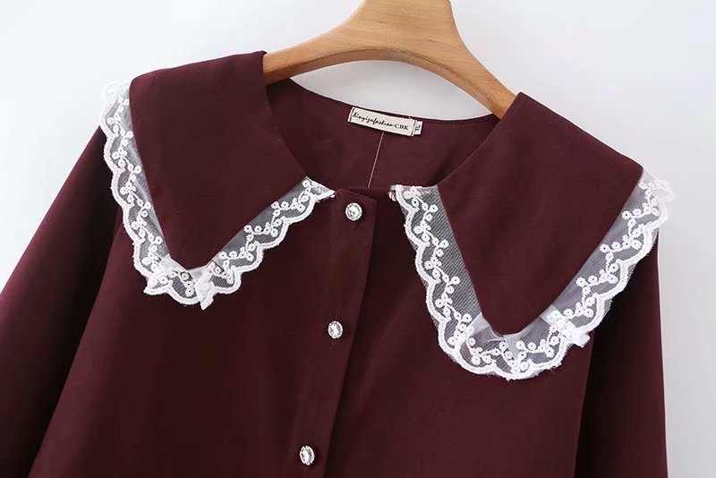 Title 9, Loose Age-reducing Casual Doll Collar Long-slee...